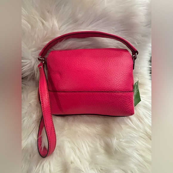 KATE SPADE Leather Southport Avenue Zinnia Hot Pink Pebbled Leather NWT - Picture 2 of 16